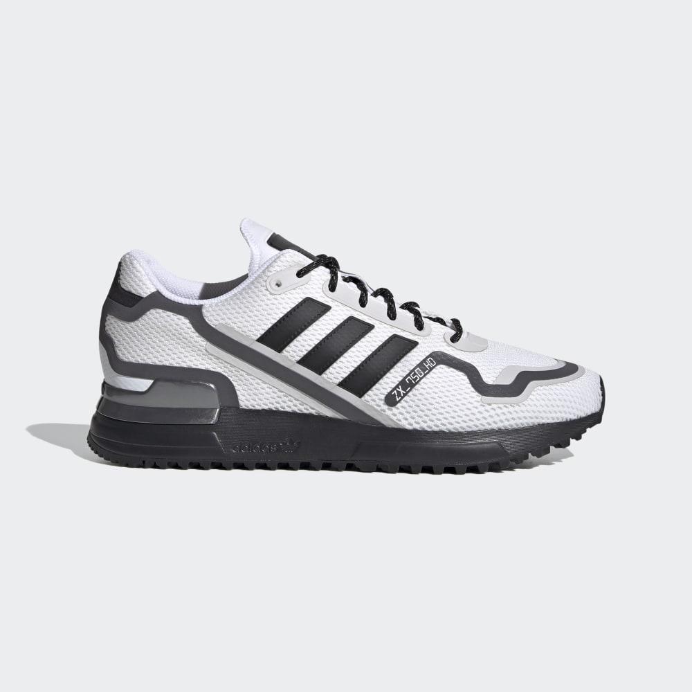 Adidas Men's ZX 750 HD Originals Shoes White/Black/Metal Ireland FX7471